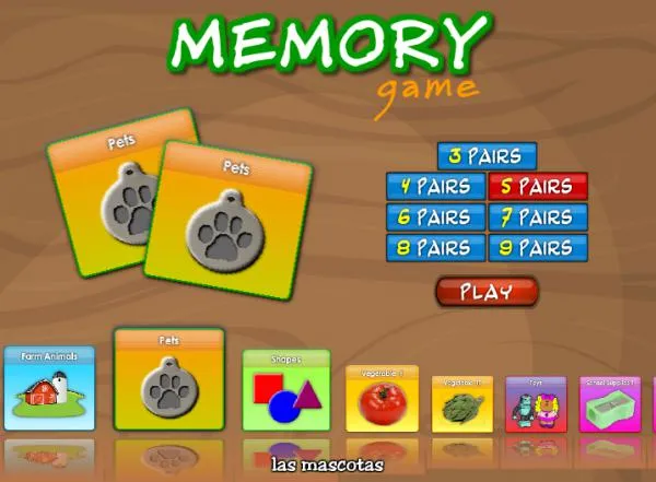 Infantil - juego - la memoria - Infantil - Materiales didácticos ...