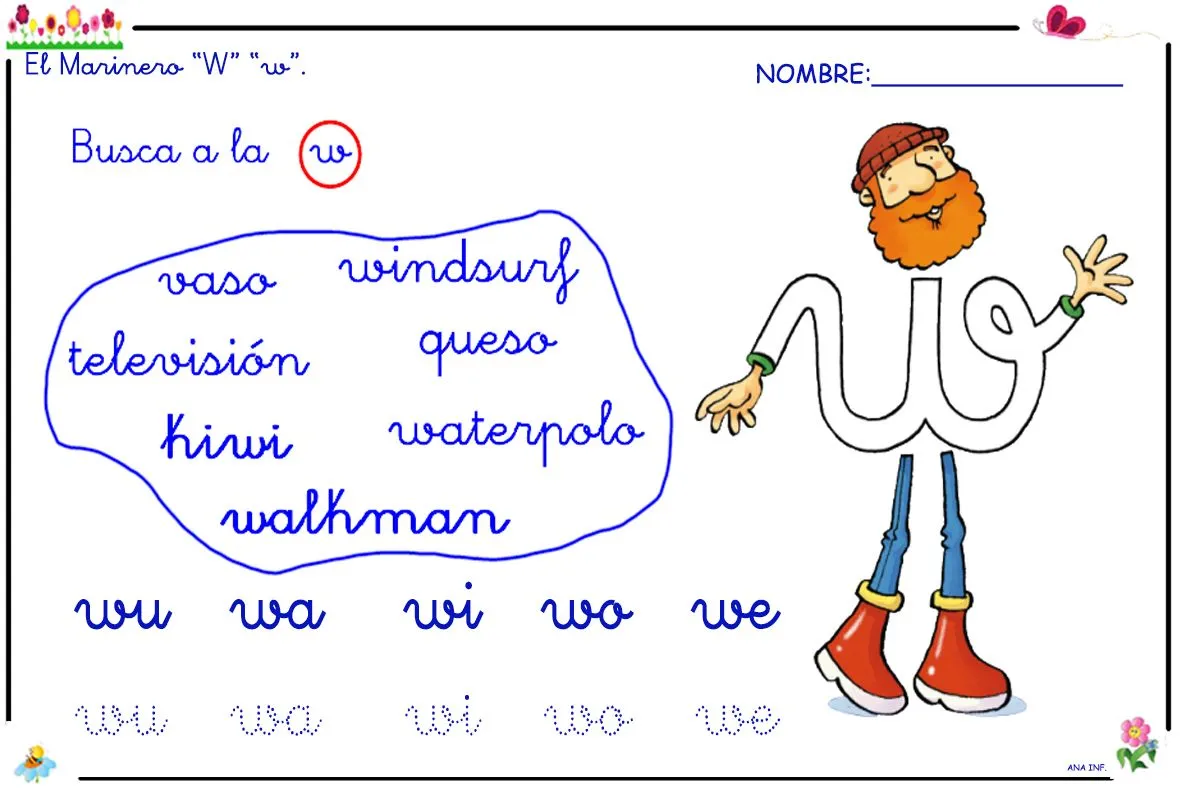 INFANTILES DE ANA V.: EL MARINERO W