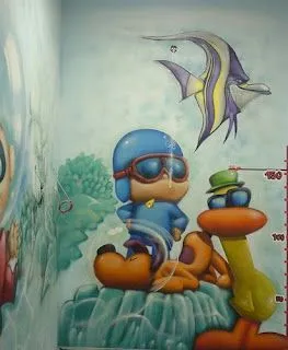 ... infantiles de Pocoyó pintados en paredes de habitaciones de niños ... infantiles de Pocoyó pintados en paredes de habitaciones de niños