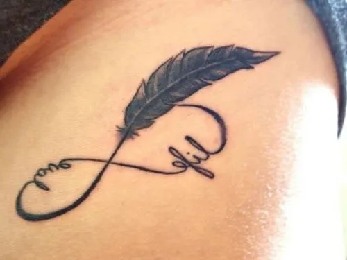 Infinito pluma | tattoo | Pinterest