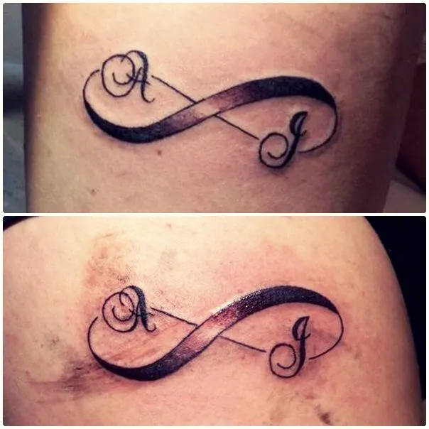 Infinitos con letras | Sandra Garrido Tattoo