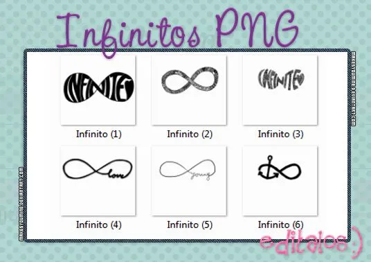 Infinitos en PNG. by MakesYouMine on DeviantArt