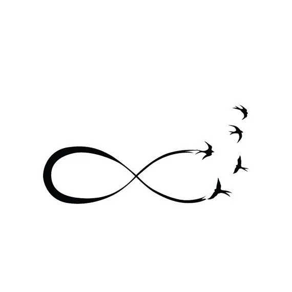 Infinity - Birds - Temporary Tattoo (Set of 2) | Tatuaje Temporal ... Infinity - Birds - Temporary Tattoo (Set of 2) | Tatuaje Temporal ...