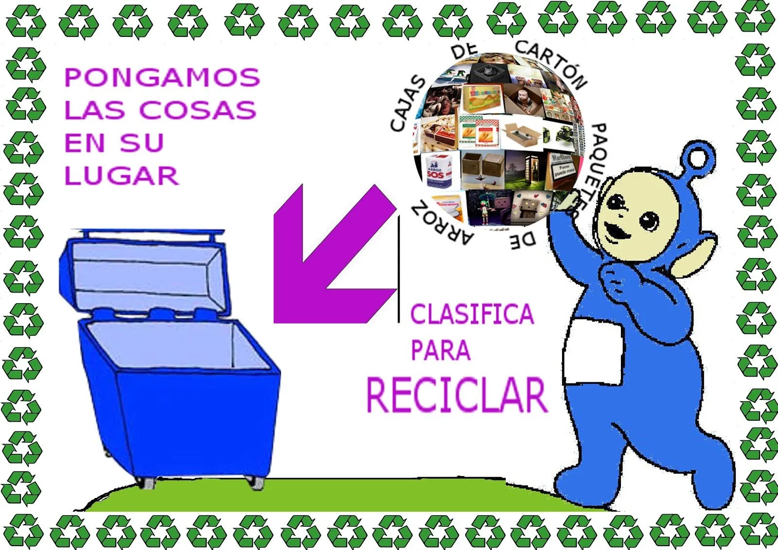 Informática en cuarto: Cartel de reciclaje con Gimp Informática en cuarto: Cartel de reciclaje con Gimp