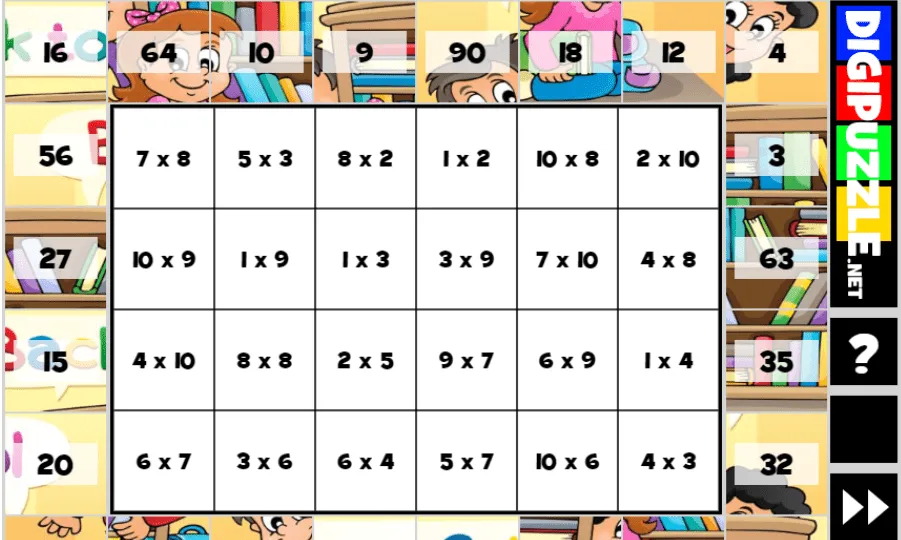 Informática Escuela Argentina Modelo - Primaria - Año 2017: Rompecabezas de Multiplicaciones Informática Escuela Argentina Modelo - Primaria - Año 2017: Rompecabezas de Multiplicaciones