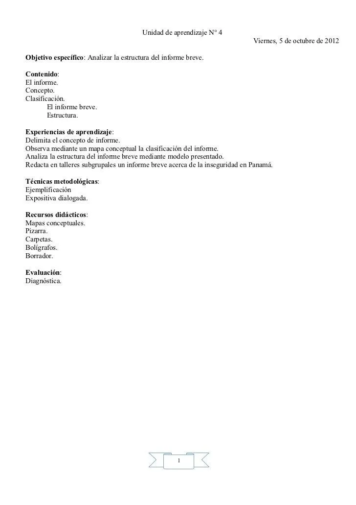 Informe breve. Informe breve.