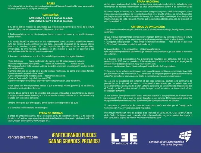 Infovelox: 10 CONCURSO NACIONAL DIVIÉRTETE LEYENDO EN FAMILIA