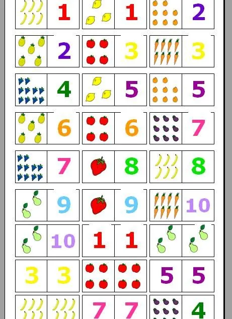 Domino de numeros - Imagui