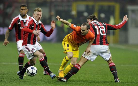 Iniesta no pudo derribar el muro de los italianos