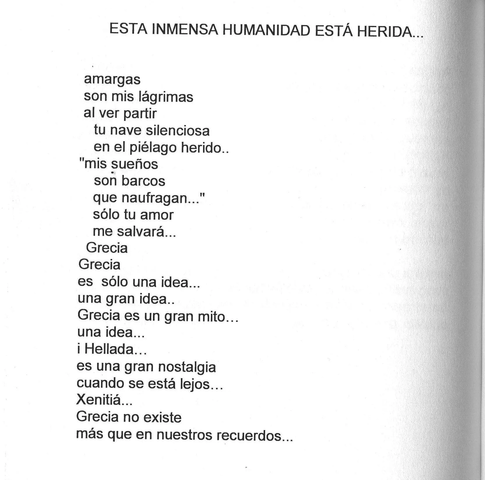 ESTA INMENSA HUMANIDAD ESTÁ HERIDA / ΑΥΤH Η AΠEPANTH ΑΝΘΡΩΠOΤΗΤΑ ...