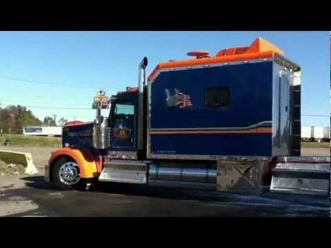 INSANE CUSTOM KENWORTH W900 CONDO & TRAILER - YouTube