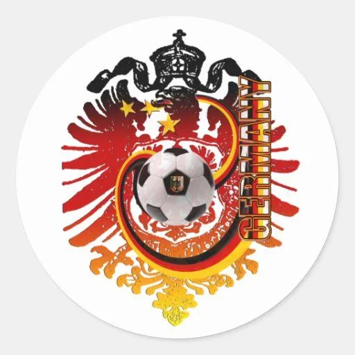 Insignia del fútbol de Eagle Alemania del alemán Pegatina Redonda ...