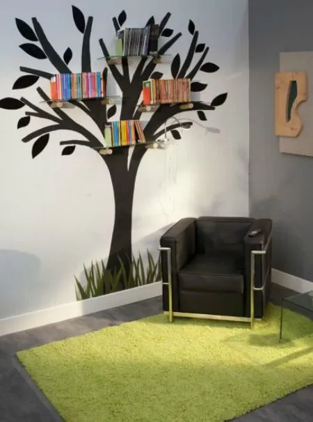 Inspiración árbol pintado con flores de papel | Decoideas.Net Inspiración árbol pintado con flores de papel | Decoideas.Net