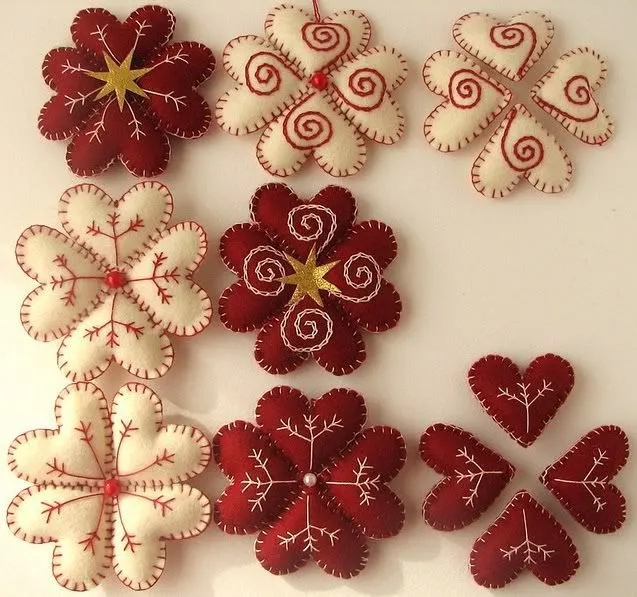 Inspiración para Labores de Navidad en Fieltro | Aprender ... Inspiración para Labores de Navidad en Fieltro | Aprender ...