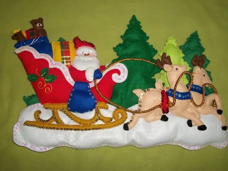 Inspiración para Labores de Navidad en Fieltro | Aprender ... Inspiración para Labores de Navidad en Fieltro | Aprender ...