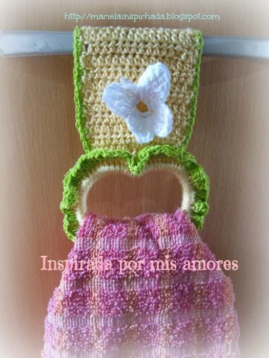 Inspirada por mis amores: RETO Nº 48 PORTA TOALLA EN CROCHET Y PREMIO