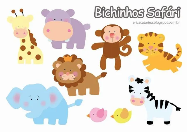 Inspire sua festa » Moldes Safari Baby