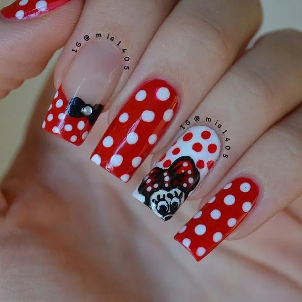 Instagram photo by mia1405 #nail #nails #nailart | Nails mickey ...