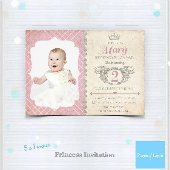 Instant Download Princess Birthday Invitation by PagesOfLight Instant Download Princess Birthday Invitation by PagesOfLight