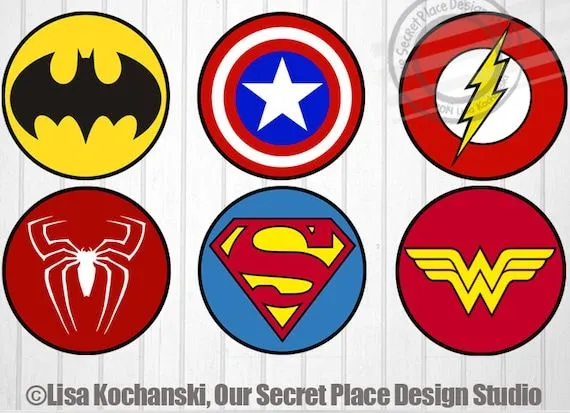 INSTANT DOWNLOAD Superhero Logos Superhero por OurSecretPlace INSTANT DOWNLOAD Superhero Logos Superhero por OurSecretPlace