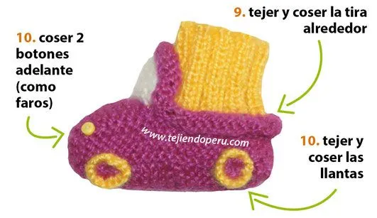 Instrucciones para tejer botitas de bebé - Imagui Instrucciones para tejer botitas de bebé - Imagui