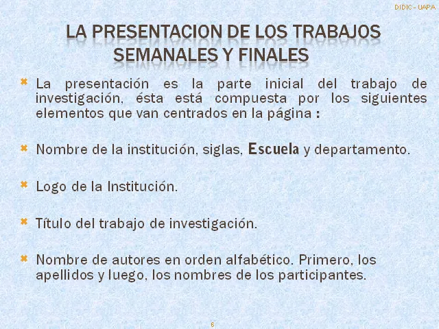 Instructivo metodologico para el diseño de trabajos semanales y ...