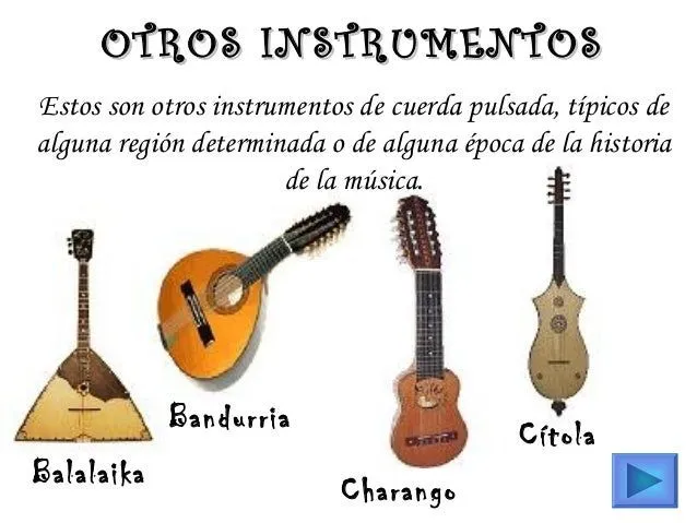 Instrumentos de cuerda con sus nombres en español - Imagui