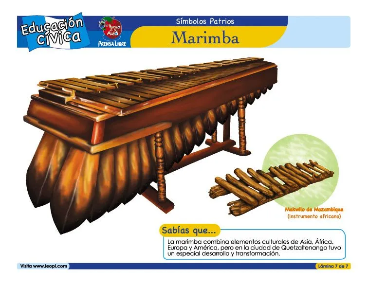 Dibujo de la marimba - Imagui