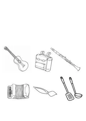 Instrumentos musicales para colorear