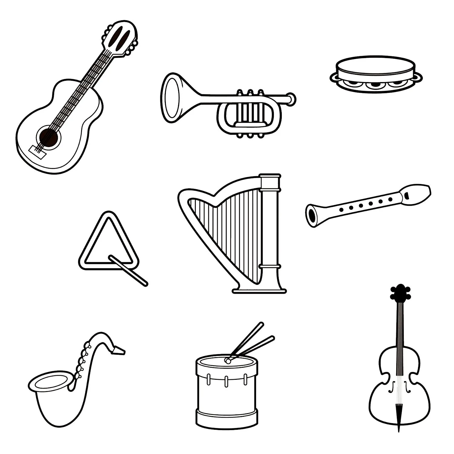 ▷ Instrumentos Musicales para Colorear | Musicales Doris ▷ Instrumentos Musicales para Colorear | Musicales Doris