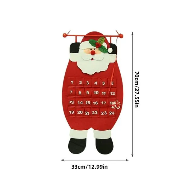 Inteprter Calendario de Adviento de fieltro, colgante de Navidad, Papá Noel, muñeco de nieve, adornos de alces, decoración de almacenamiento de Navidad Kits de decoración para fiestas Papá Noel Inteprter HA070295-01 | Inteprter Calendario de Adviento de fieltro, colgante de Navidad, Papá Noel, muñeco de nieve, adornos de alces, decoración de almacenamiento de Navidad Kits de decoración para fiestas Papá Noel Inteprter HA070295-01 |