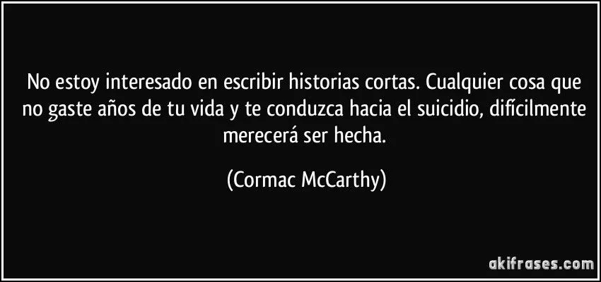 No estoy interesado en escribir historias cortas. Cualquier cosa ...