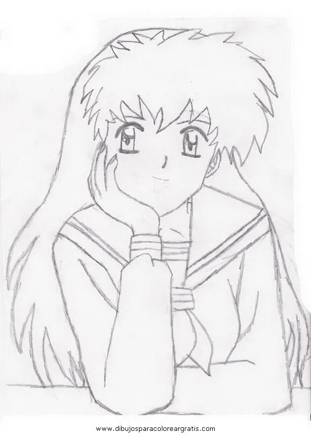 inuyasha y aome Colouring Pages (page 2)