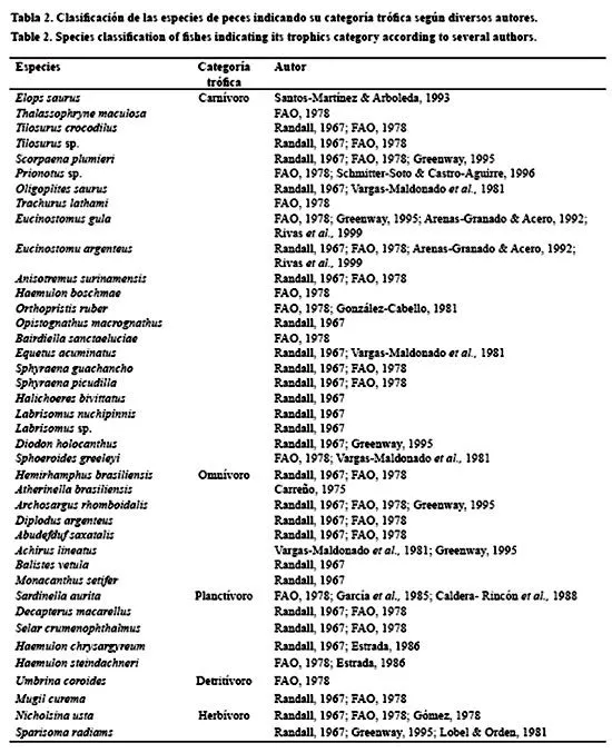 Investigaciones marinas - Estructura y categorías tróficas de ... Investigaciones marinas - Estructura y categorías tróficas de ...