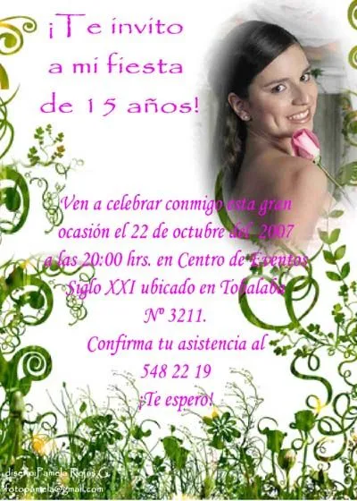 Invitación 15 años - Imagui