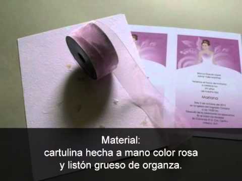 Cómo hacer invitación de 15 años con quinceañera rosa - YouTube