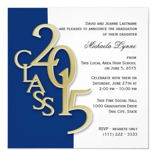 Invitación 2015 de la graduación de la foto del | Zazzle