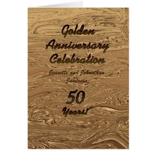 Invitación del aniversario de boda de oro 50 años tarjetón de Zazzle. Invitación del aniversario de boda de oro 50 años tarjetón de Zazzle.