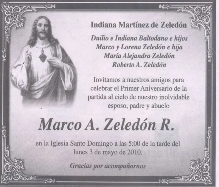 Invitación a Primer Aniversario de fallecido de nuestro inolvidable Marco A. Zeledón R. | Primer aniversario, Frases para papa, Aniversario Invitación a Primer Aniversario de fallecido de nuestro inolvidable Marco A. Zeledón R. | Primer aniversario, Frases para papa, Aniversario