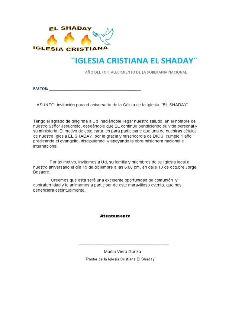 Invitacion para El Aniversario | PDF