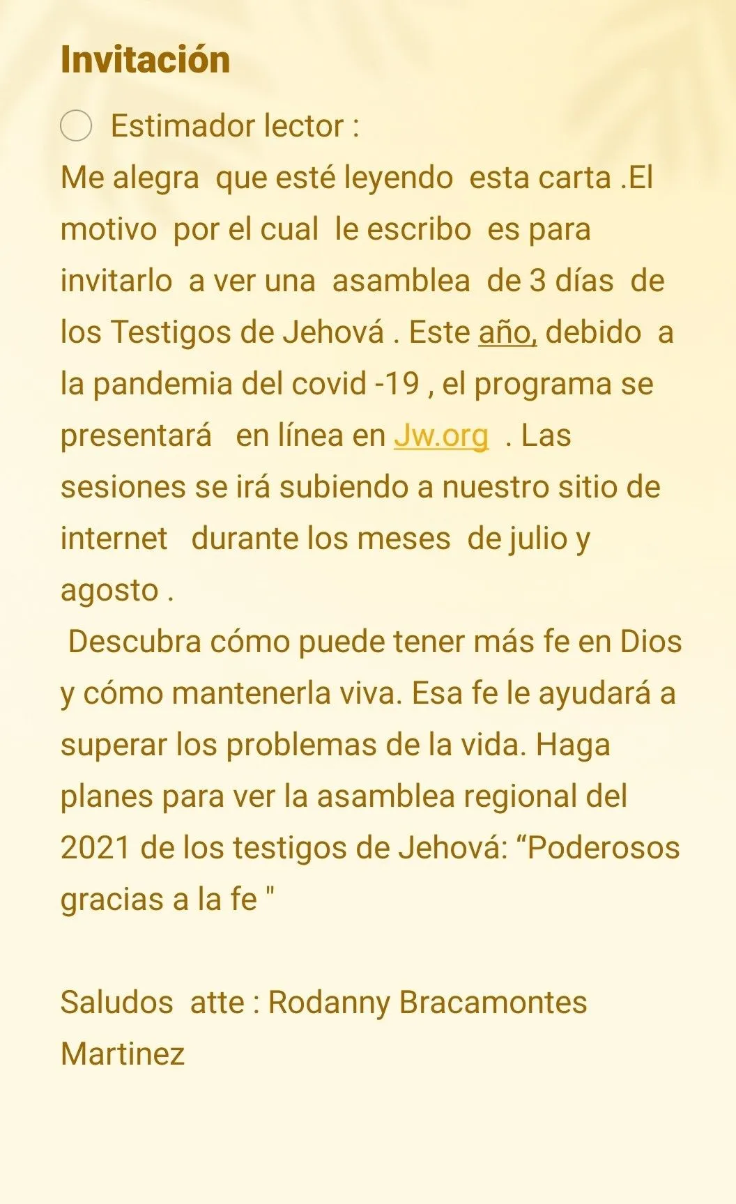 Invitacion para la asamblea regional | Escritura de cartas, Ejemplo de carta, Asamblea regional Invitacion para la asamblea regional | Escritura de cartas, Ejemplo de carta, Asamblea regional