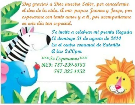invitacion de baby shower - Bebés de Septiembre 2014 - BabyCenter