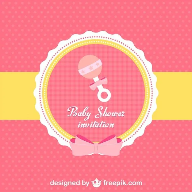 Invitación a baby shower | Descargar Vectores gratis Invitación a baby shower | Descargar Vectores gratis