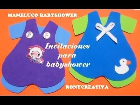 INVITACION PARA BABYSHOWER MAMELUCO O TRAJESITO DE BEBE ...