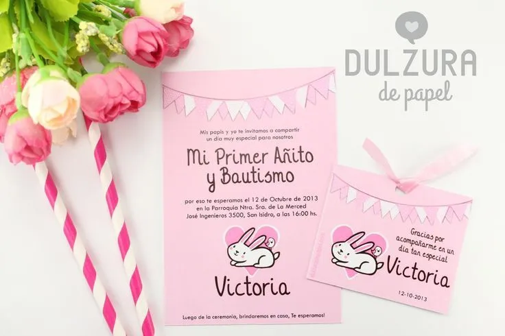 Modelo de invitación a bautizo y primer añito - Imagui