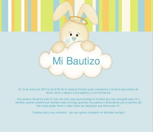 Invitación Bautizo de Iker