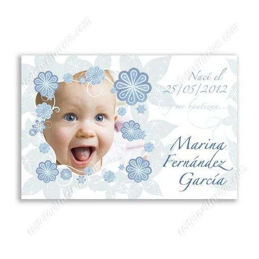 Invitación de bautizo “Spring Baby” | Diseño de invitaciones ...