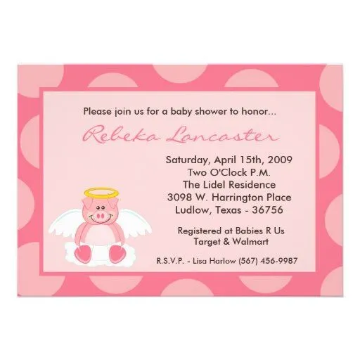 Invitación para bienvenida de bebé - Imagui