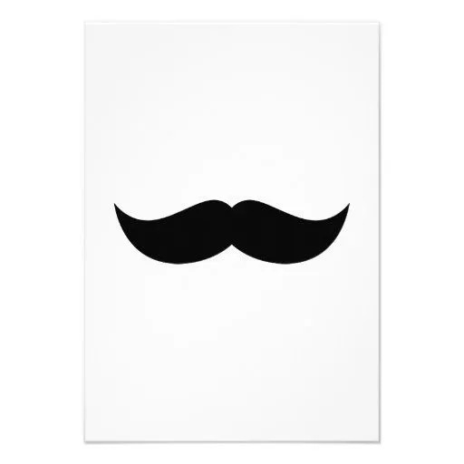 Invitación del bigote de Zazzle.