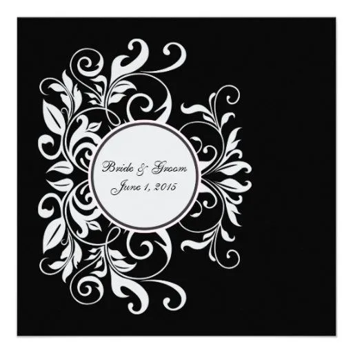 Invitación blanca formal del boda del negro del da de Zazzle. Invitación blanca formal del boda del negro del da de Zazzle.